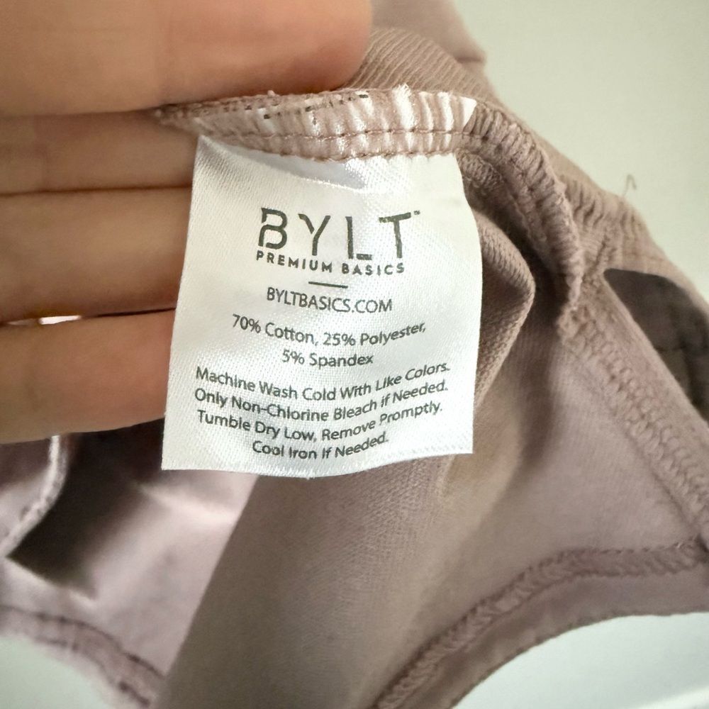 BYLT Basic Crew Short Sleeve Tee Split Hem Lux in… - image 5